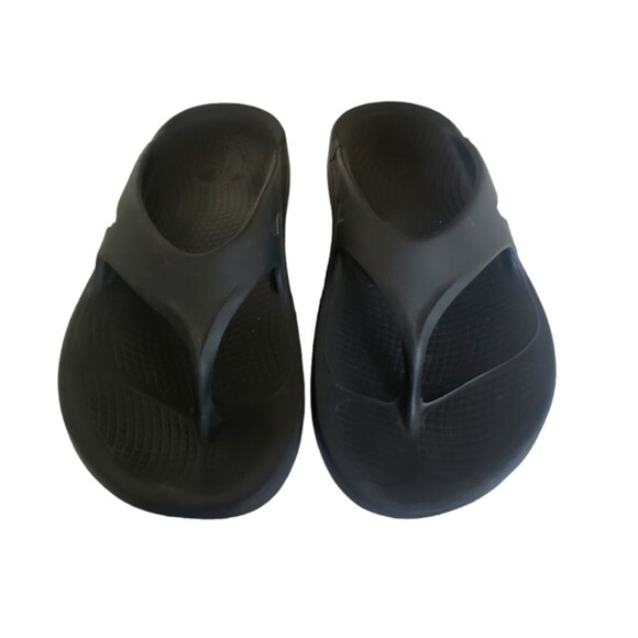 OOFOS Ooriginal Black Recovery Thong Flip Flop Sandals Slide Men's Size 9 - Picture 5 of 11